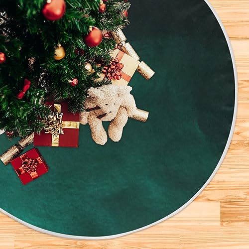 Miniatura 5 de xigua Falda de árbol de Navidad verde cazador de 36 pulgadas, alfombra grande para árbol de Navidad, decoración de fiesta en el hogar