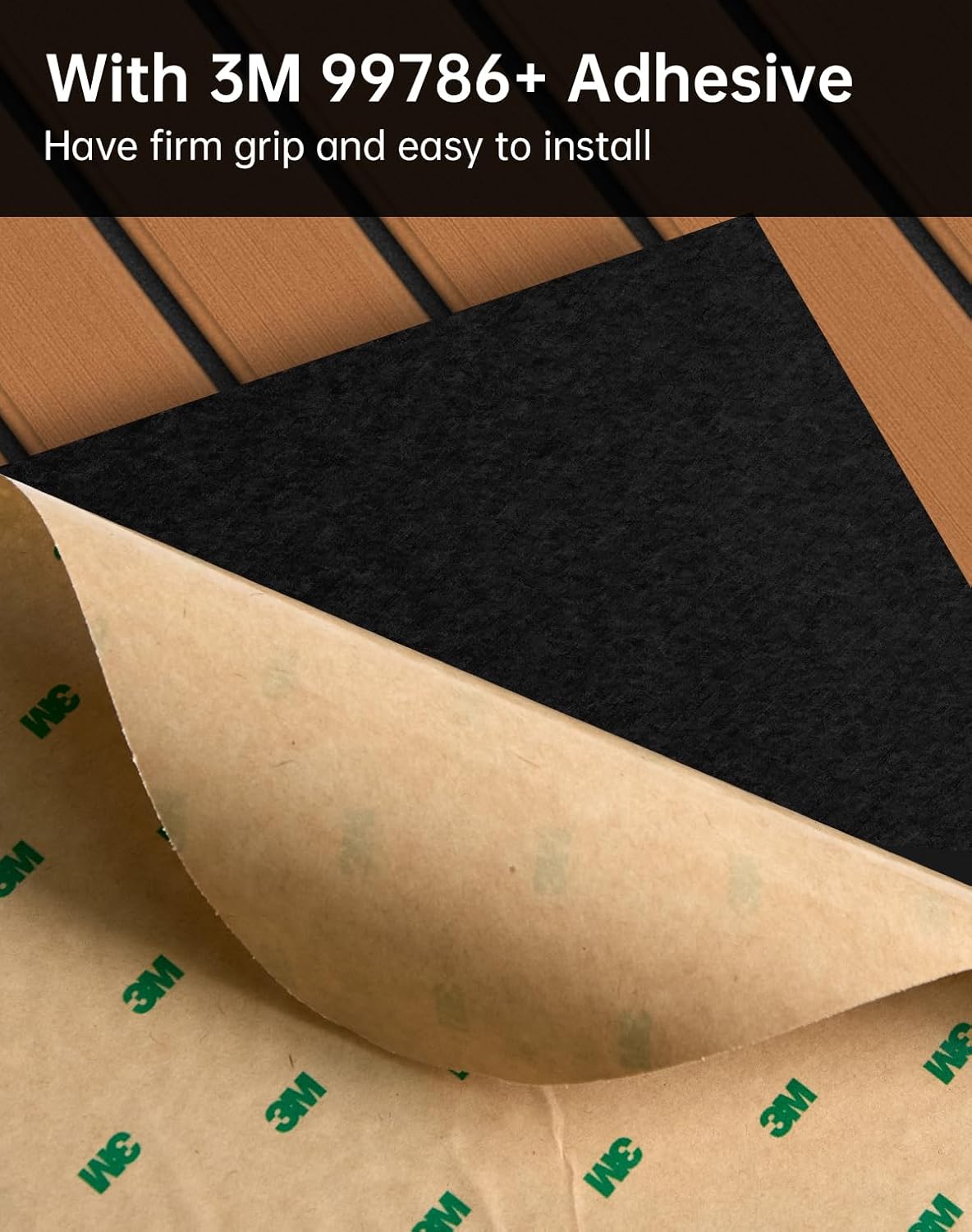 Hjdeck Boat Flooring EVA Foam Boat Decking with 3M Self-Adhesive Backing Non-Slip Boat Foam Flooring Marine Carpet DIY Faux Teak Sheet for Yacht Jon Boat Kayak Motorboat SUP Ramp RV Floor Helm Pad