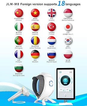 Pro AI Skin Analyzer 10-Light Facial Scanner with 17D Skin Analysis | AI Detects Acne, Wrinkles & Moisture | For Spas, Clinics & Home Use