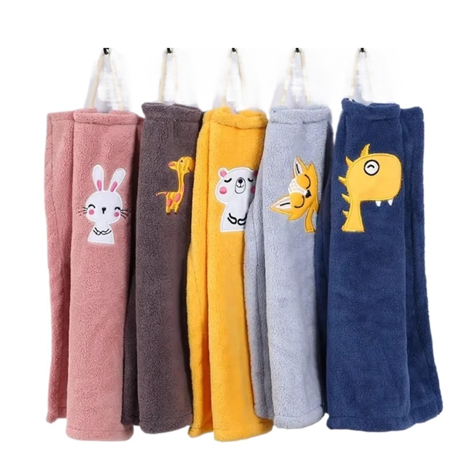 WSQHAO 5Pcs Animal Embroidered Hand Towel Absorbing Design For Kitchen & Bathroom for Hand(Mixed color)