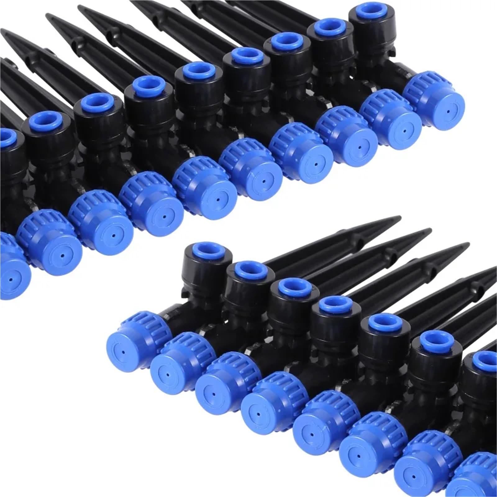 Fournitures de Jardin Goutteur d'irrigation réglable de 1/4" arroseur à 360 degrés Outil d'arrosage Goutte à Goutte Tuyau de 4/7 mm Jardin Cour Serre Fournitures d'irrigation(10 PCS)