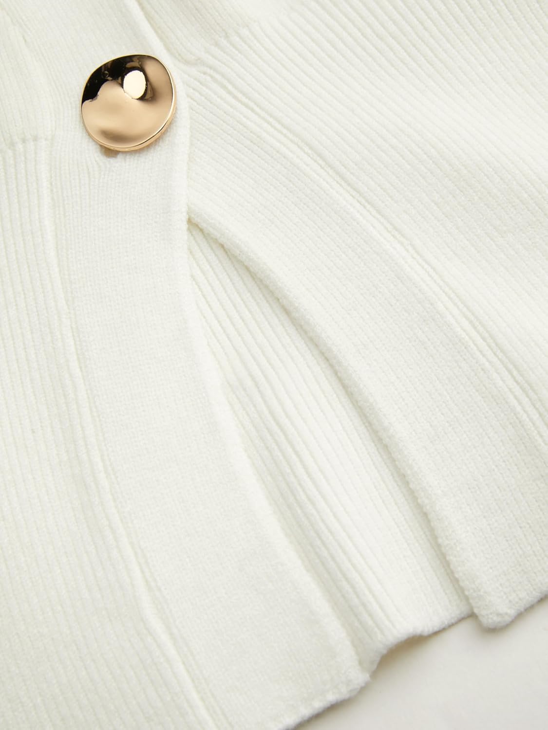 CIDER Cardigan Sweater for Women Knitted Long Sleeve V Neck Trendy Open Front Sweaters with Gold Buttons - Image 4