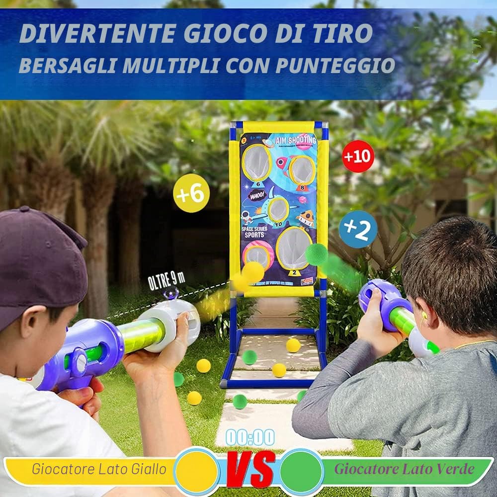 Gioco di Tiro, Giocattolo di Tiro al Bersaglio Gioco da Giardino all'aperto per 5 6 7 8 9+, Giocattoli per Ragazzi Regalo per Bambini di Compleanno per Ragazze