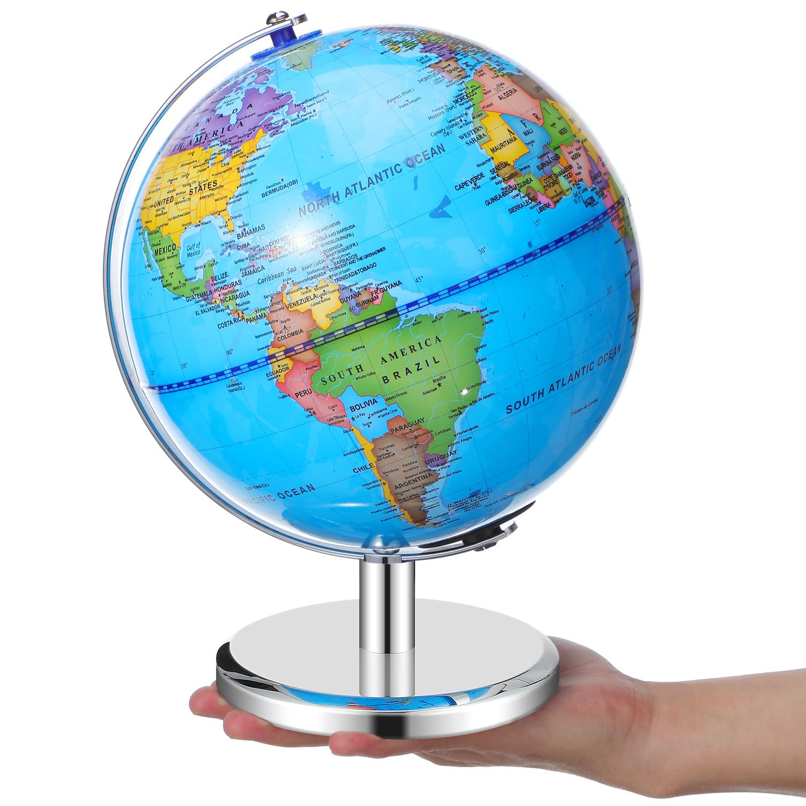 1pieza Globo Terráqueo Iluminado con Soporte Educativo para Esfera Luminosa Interactiva para Aprendizaje y Decoración Educativa