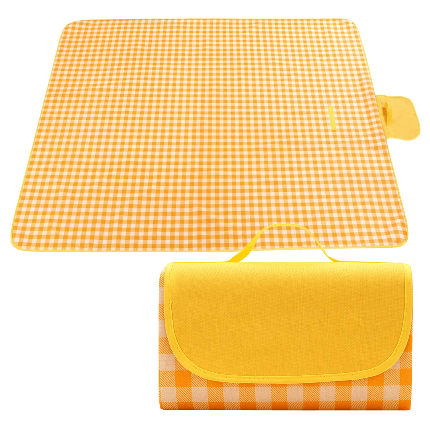 Extra Large Picnic Blanket, VICSOME 77''X79'' Dual Layers Sandproof Waterproof Oversized for 6-8 People Beach Blanket, Foldable Machine Washable Mat for Camping Hiking Park Music Festivals and Travel