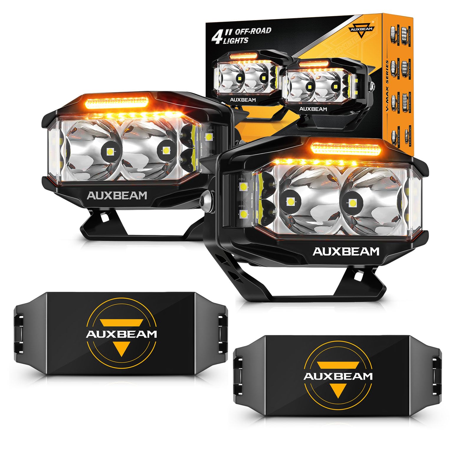 Amazon.com: Auxbeam V-MAX Series LED 4Inch Light Pod with 270