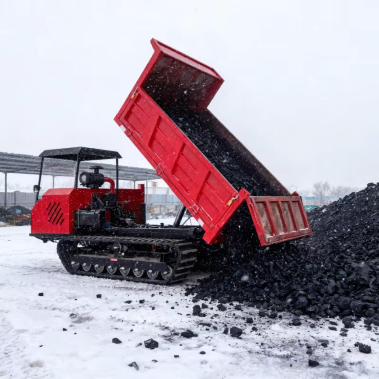 Dumper sobre orugas, volquete de orugas todoterreno, mini volquete, resistente para máquina de transporte de barro y arena