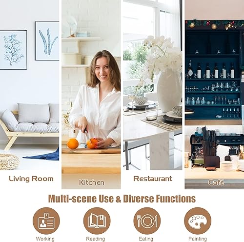 Miniatura 9 de COSTWAY Juego de comedor de cocina de 5 piezas, juego de mesa de comedor de mármol con cojín de esponja y estructura metálica, juego de mesa de