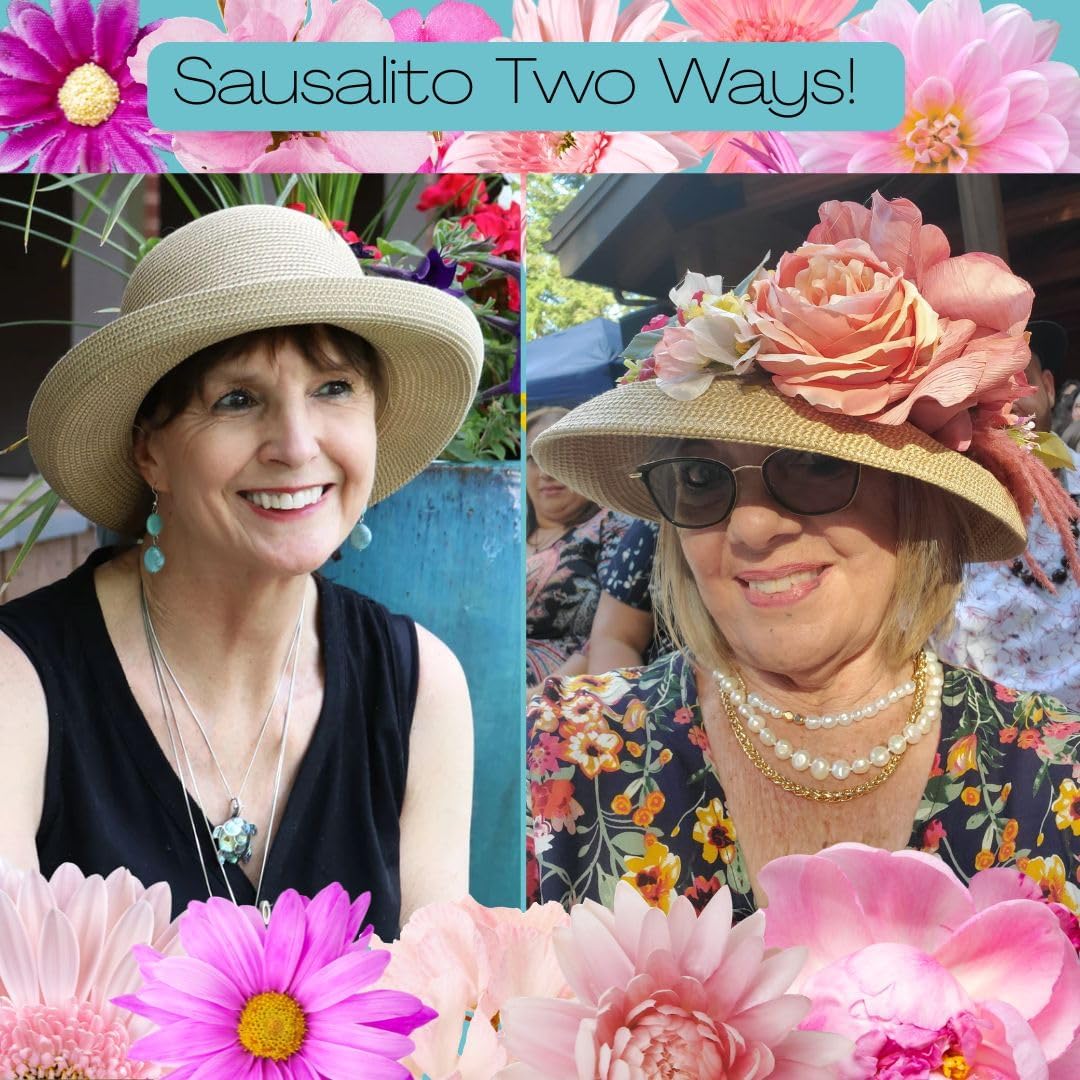 Hats Scarves & More Sun Hat for Petite Women with Small Heads 50+ UPF Adjustable Small Brim Packable Sausalito