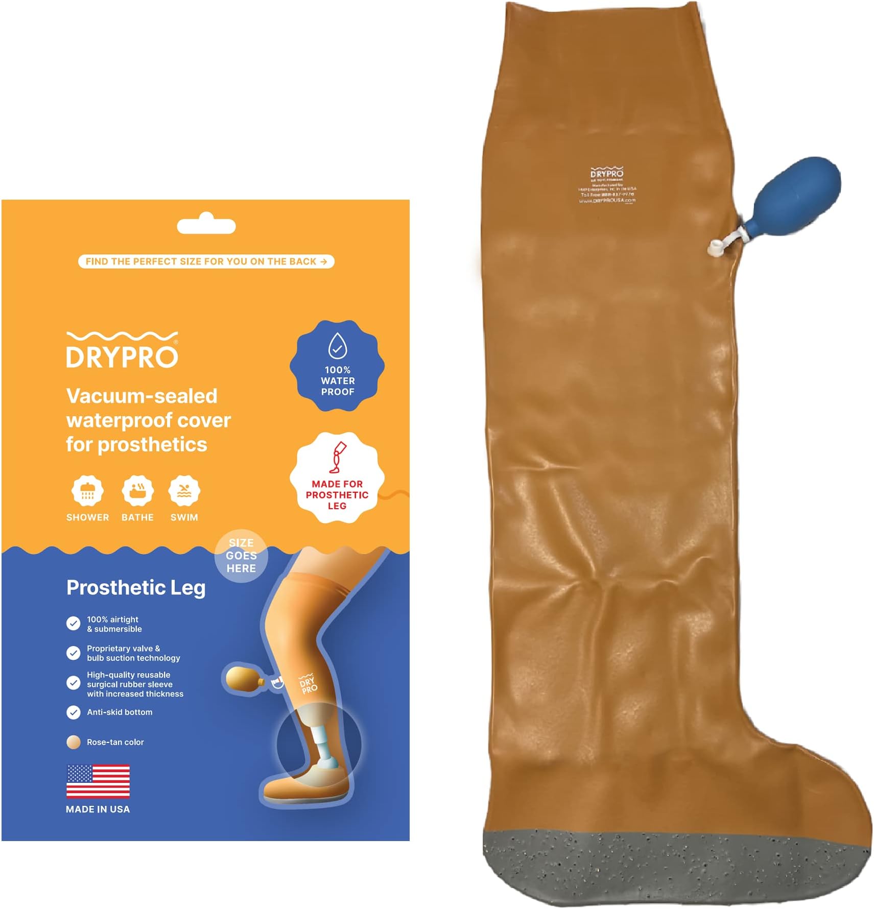 DryCorp DryPro Waterproof Vacuum Sealed Leg Cast Cover (Full Leg Medium)