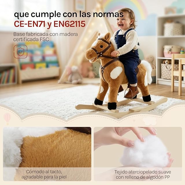 Foto 6 de 8 de WOLTU Caballito Balancín, Caballo de Peluche