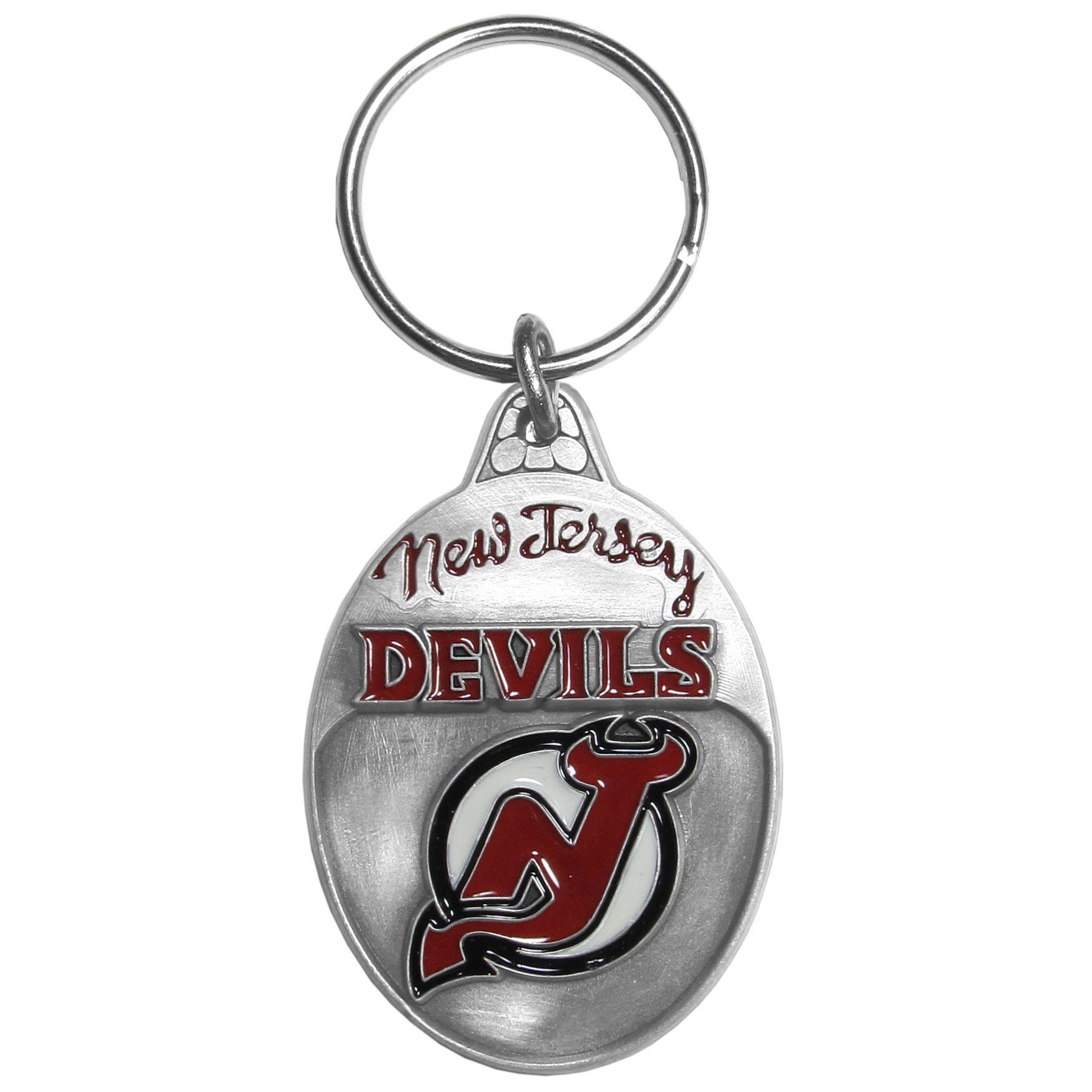 NHL Siskiyou Sports Fan Shop New Jersey Devils Carved Metal Key Chain One Size Team Color
