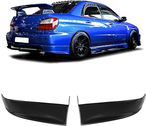 Compatible conrepuesto para borde de parachoques trasero, SP estilo PU protectores de labios traseros spats delantales negros, se adapta a Subaru