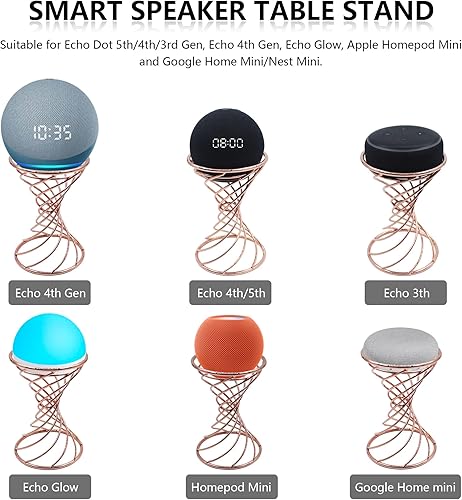 Miniatura 2 de Soporte decorativo de mesa para altavoz inteligente para Echo Dot 345 generación, Echo 45 generación, Echo Glow, Apple Homepod Mini y Google Home