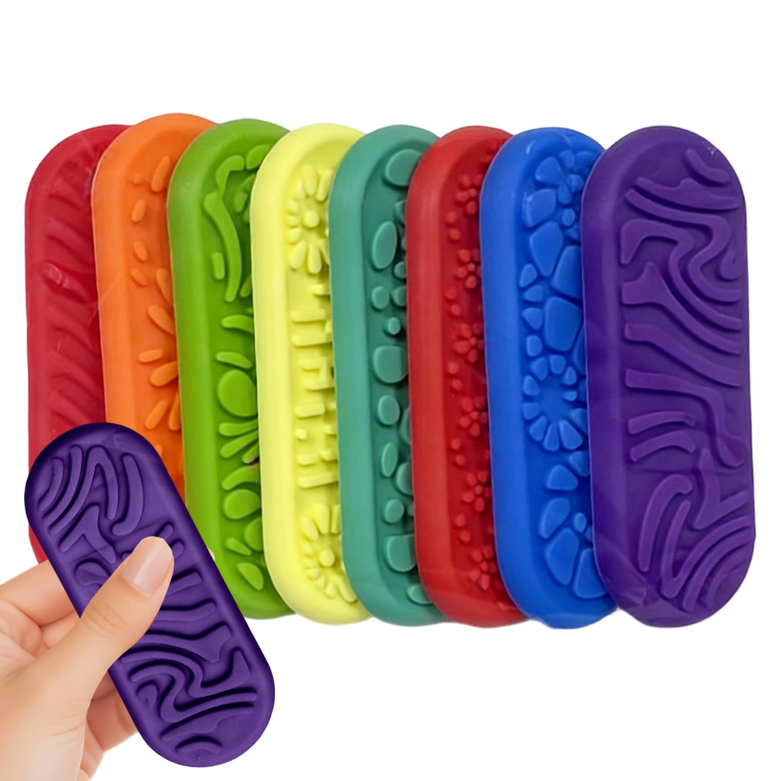 Sensory Stone - Stress Relief Stepping Stones for Sensory Play Equipment | Silicone Fidget Toy for Students Over 3 Years Old Boys Girls Students Travel to Home