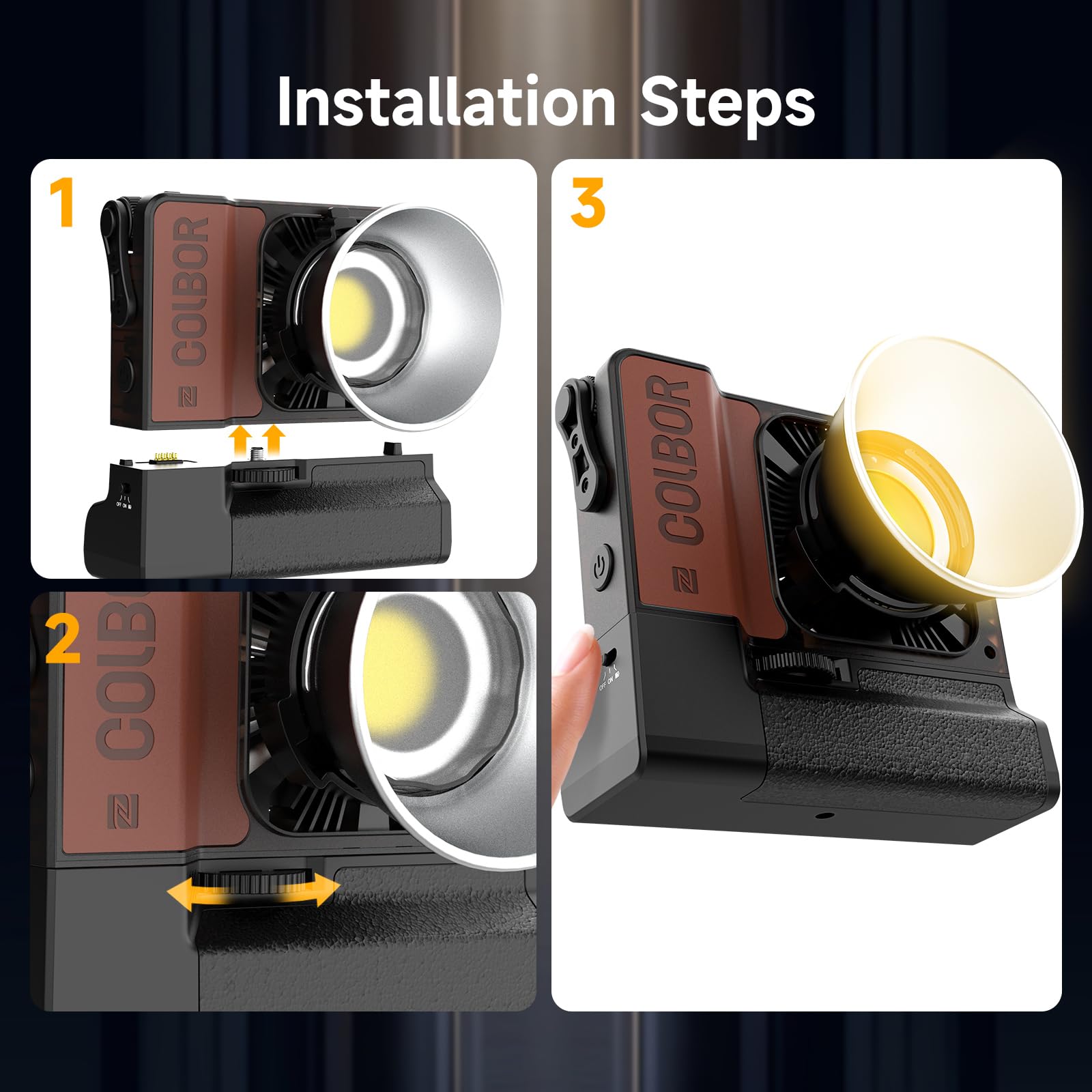 Amazon | COLBOR W100R RGBビデオライトキット、100Wフルカラー2700K