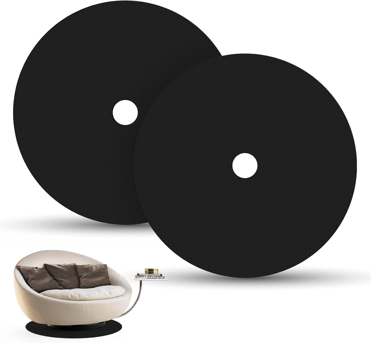 Round Anti Slip Rubber Furniture Pads for Recliners, Swivel Chairs