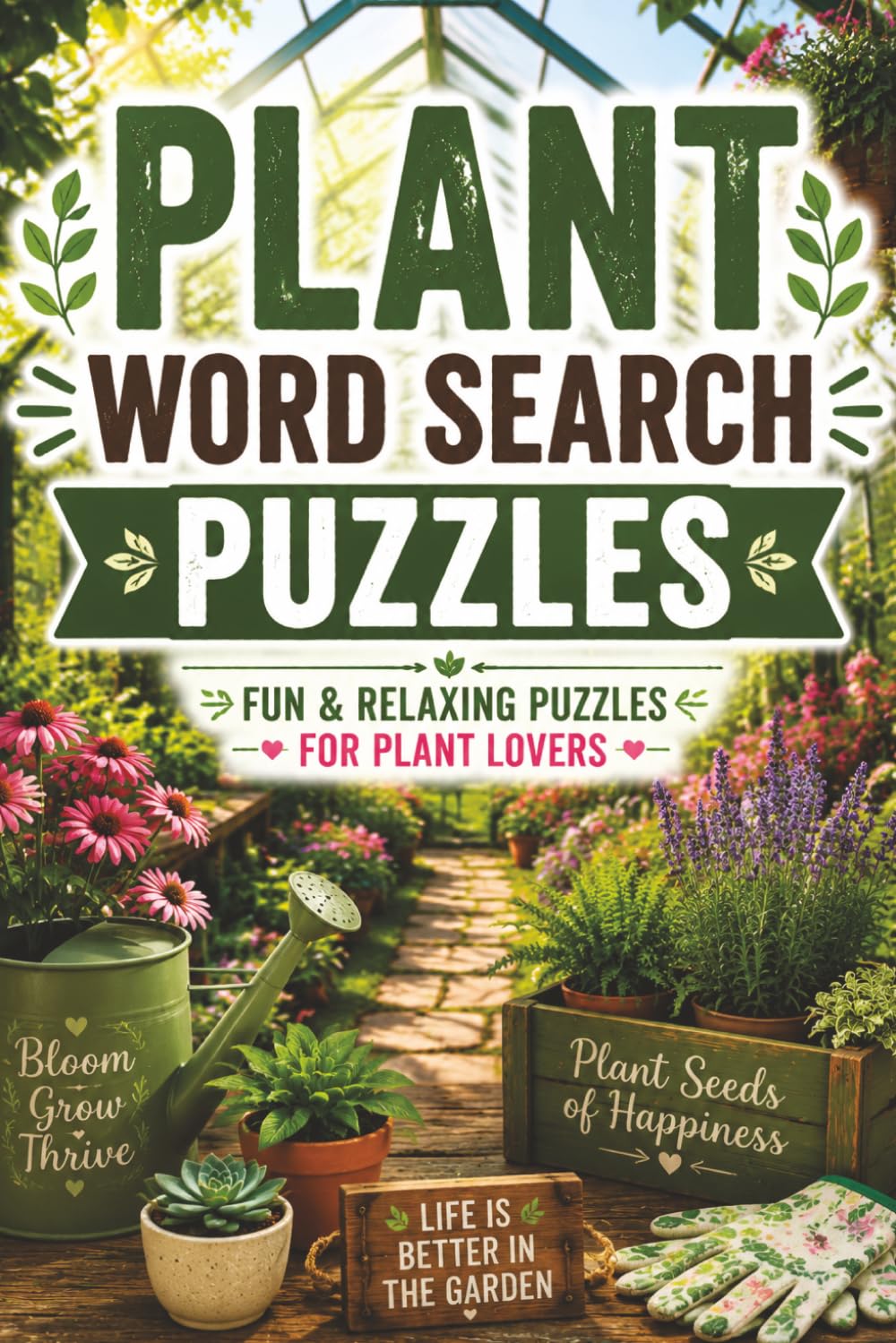 Plant Word Search Puzzles: 60 Relaxing Word Search Puzzles for Plant Lovers, Gardeners & Green Thumbs - A Stress Relief Activity Book with Botanical, Houseplant & Flower Themes