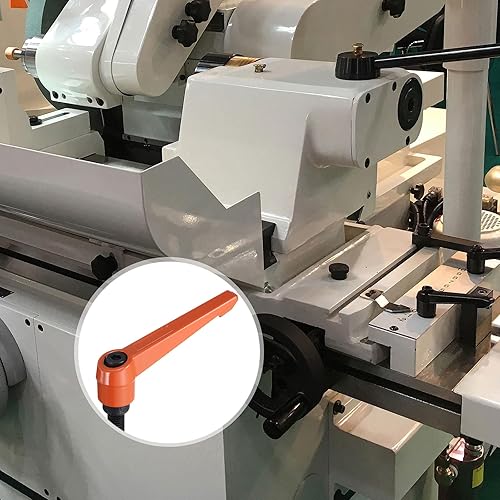 Miniatura 66 de uxcell - Juego de 2 tiradores ajustables de palanca de sujeción con botón macho roscado Negro -,Naranja,https:/ www.Yaxa/dp/undefined