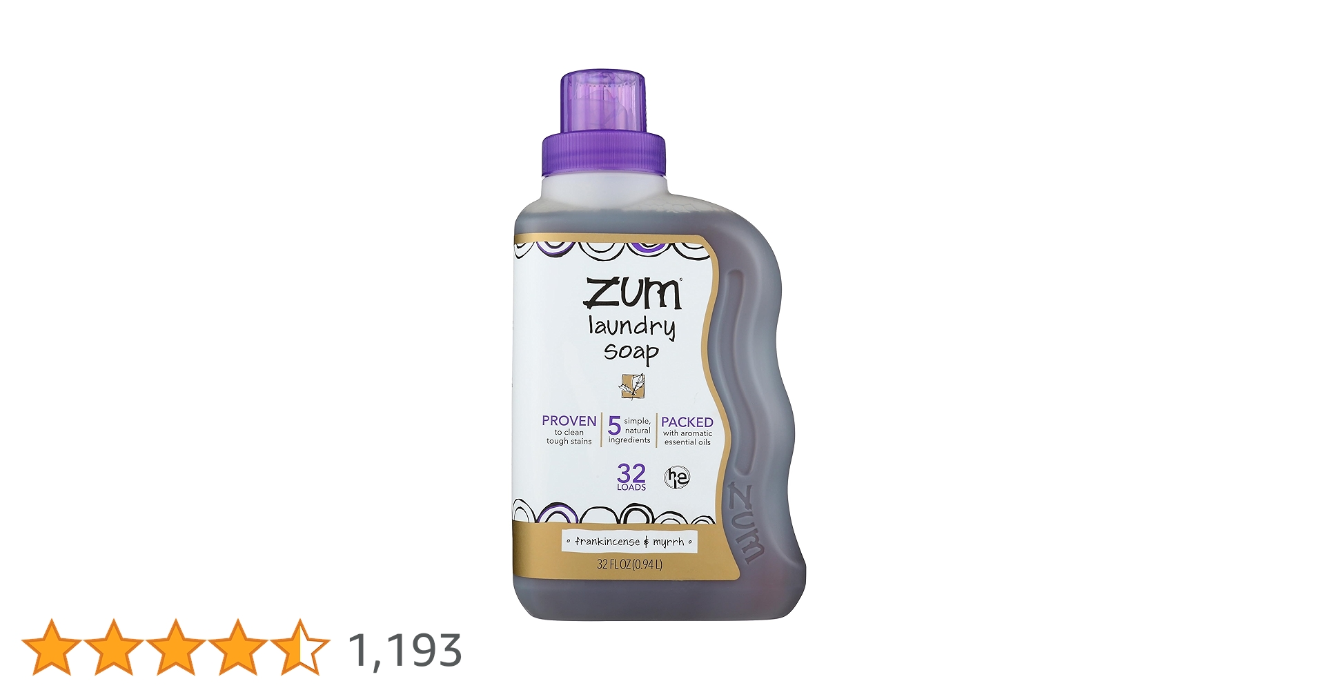 Amazon | Indigo Wild, Zum Clean, Aromatherapy Laundry Soap