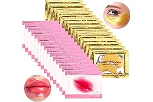 Skincare Treat: 30-Pack Red Lip Masks and Eye Patches for Radiant You