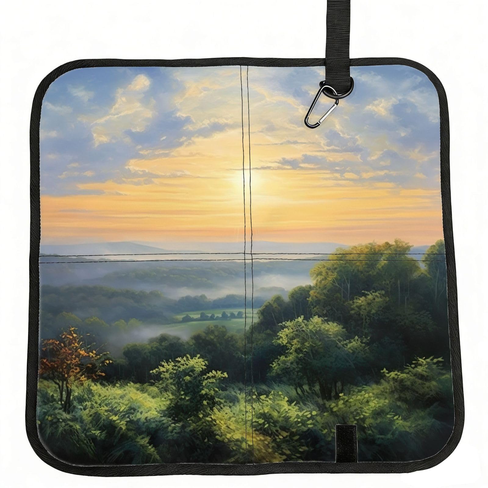 YGLHBDPBF Landscape Print Camping seat cushion,Foldable Sitting Pads,Save Backpack Space for Hiking