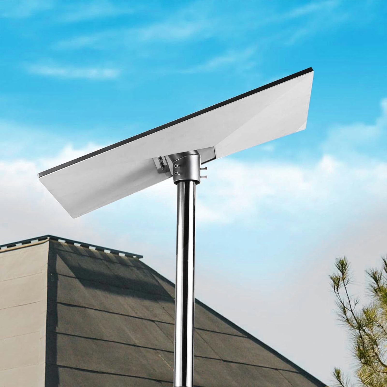Cuifati Support D'adaptateur de Poteau Gen3, Support de Poteau D'antenne Satellite en Acier Inoxydable Robuste, Kit de Parabole Standard Gen3 V3 pour Montage sur Plaque