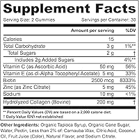 Vista 4 de Gomitas de súper colágeno, el mejor suplemento de gomitas de colágeno hidrolizado para mujeres y hombres, sin gluten, kosher y halal, sin OMG, tipos