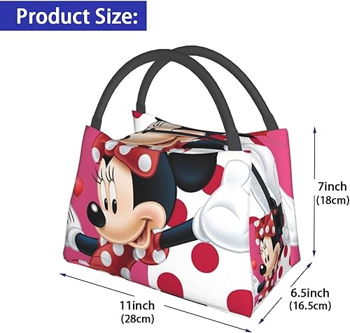 Miniatura 4 de Lonchera de dibujos animados para mujer, reutilizable, aislada, para oficina, trabajo, picnic, senderismo