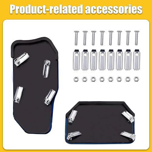 Miniatura 6 de Fluher 2 piezas de repuesto para pedal de automóvil, acelerador + freno, instalación sin perforaciones, pedales decorativos deportivos, aleación +