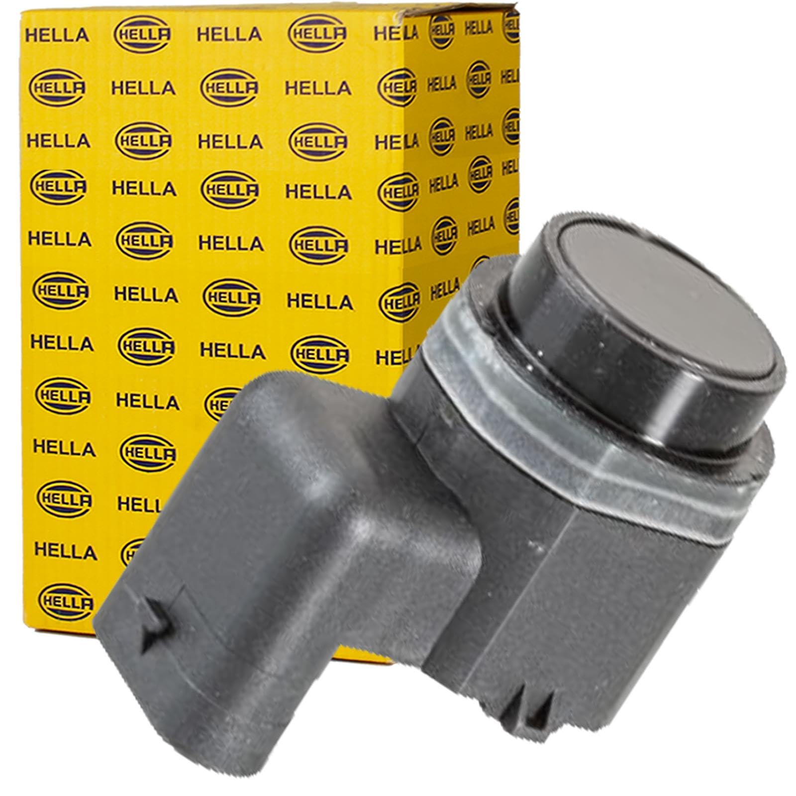 HELLA 6Px 358 141-081 Capteur, Aide Au Stationnement - En Forme D'Angle - 3Pôle - Inséré - Ce Qui Peut Être Peint - Avec Bague De Fixation
