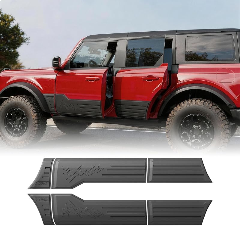 Moldura de acabamento lateral das portas powoq para Ford Bronco 4 portas 2021–2026 – 1 unidade