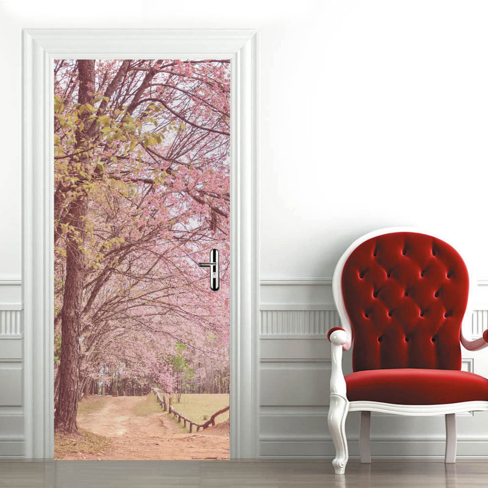 Autocollant Porte 3D Sticker Mural Porte 3D Fleurs De Cerisier Blanc - 83x204 Cm, Vinyle Autocollant, Effet Trompe-l'œil, Déco Maison Moderne Autocollant Porte 3D Trompe L'oeil Autocollant Porte 3D Sticker Mural Porte 3D Fleurs De Cerisier Blanc - 83x204 Cm, Vinyle Autocollant, Effet Trompe-l'œil, Déco Maison Moderne Autocollant Porte 3D Trompe L'oeil