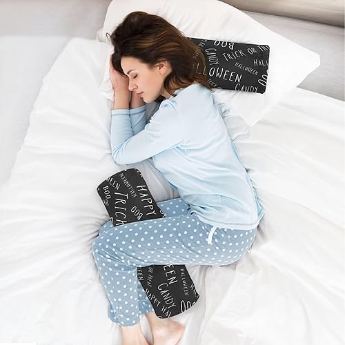 Miniatura 6 de Halloween Lettering Long Bolster Pillow Bedding Neck Roll Pillow Decorative Round Pillows for Neck Pillow Covers with Zipper Long Cylinder Pillow