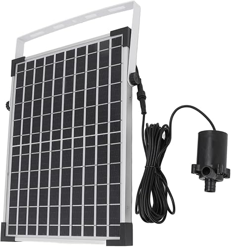 Miniatura 4 de Bomba de agua solar, fuente solar de 10 V 12 W con panel de bomba de agua, múltiples modos antiobstrucción para hidroponía, acuicultura, piscina