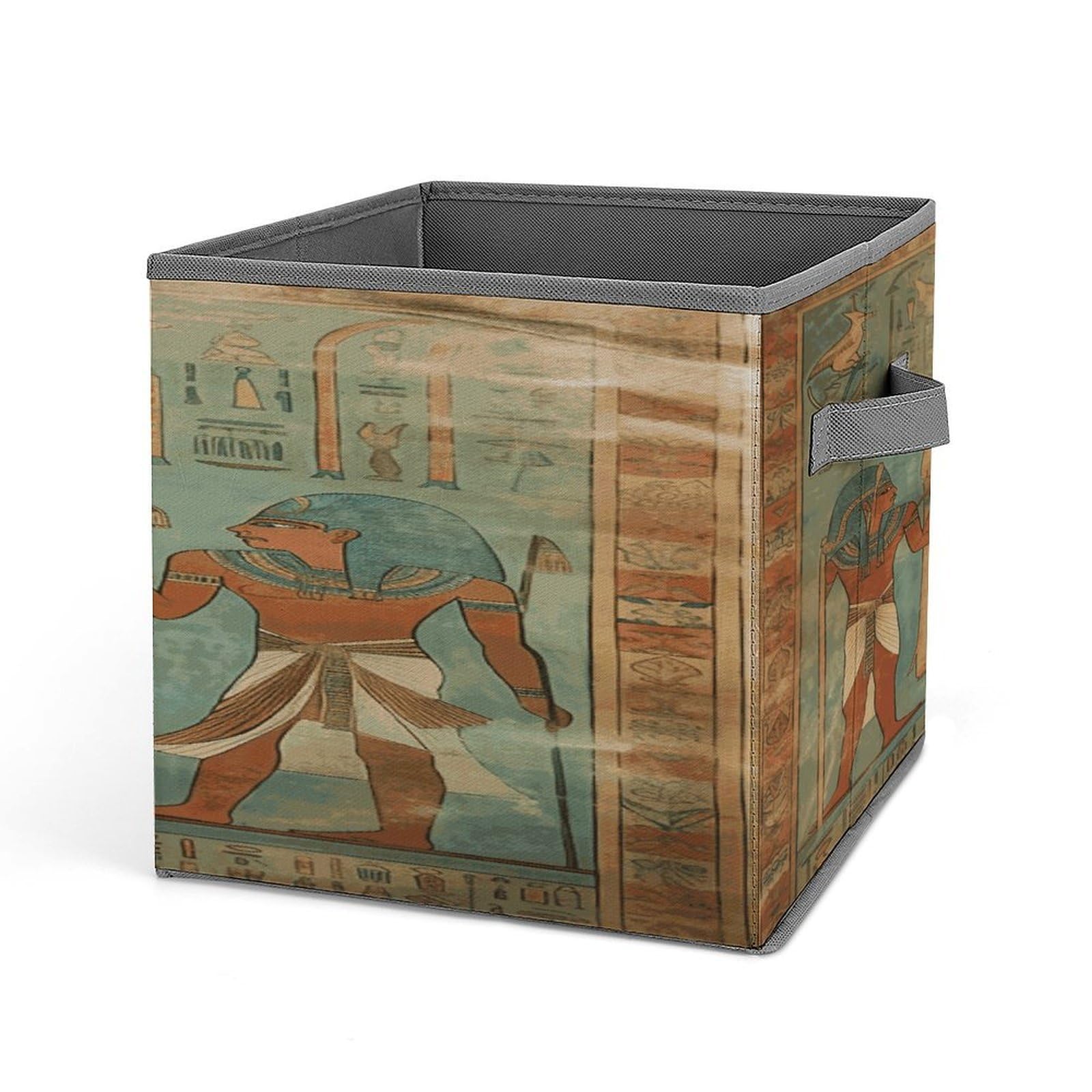 VstaDank Women in Ancient Egypt Storage Bin Collapsible Storage Cubes Organizer Oxford Cloth Storage Box with Dual Handles Large Stackable Closet Storage Bins for Sheets Hat Sweater