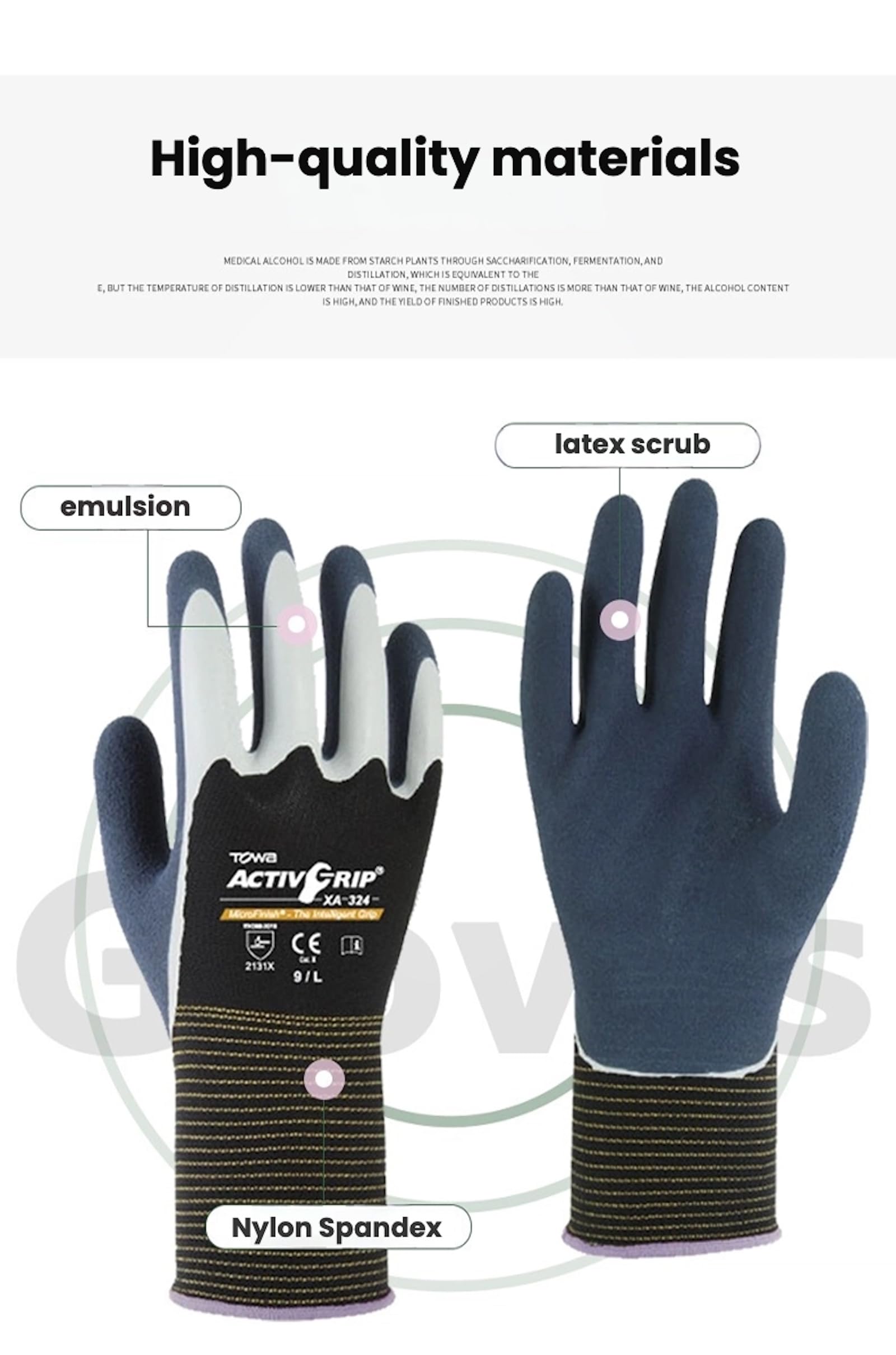 10 par profesjonalnych rękawic ogrodniczych, oddychających lateksowych rękawic ogrodniczych, odpornych na noże i poślizgowe (Grey Orange/Medium,5 pairs)