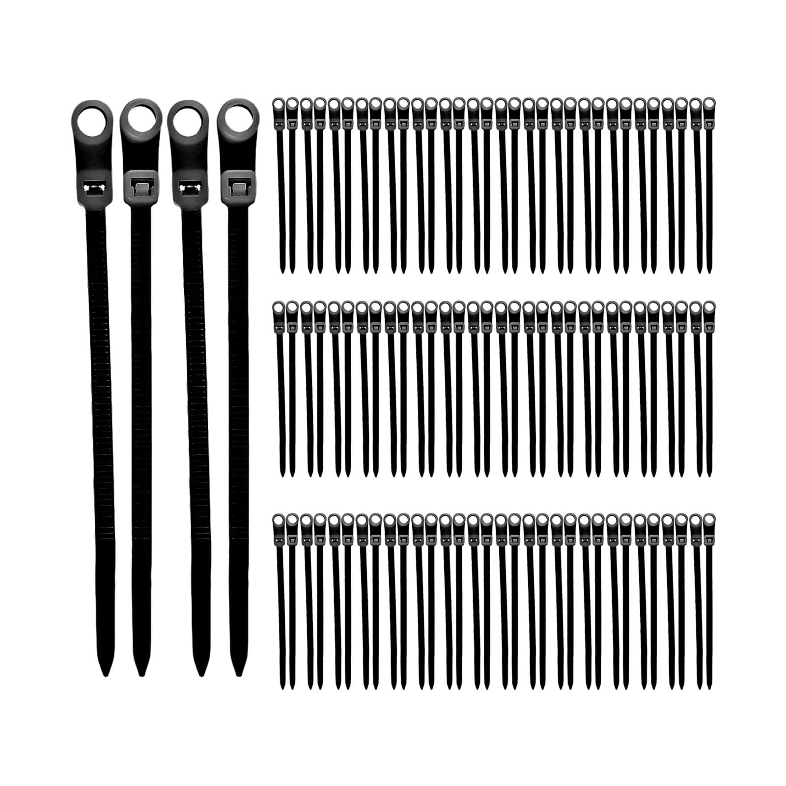 100X Strong Screw Mount Cable Ties Ideal for Organizing Electronics and Securing Equipment Home Wiring Organizers