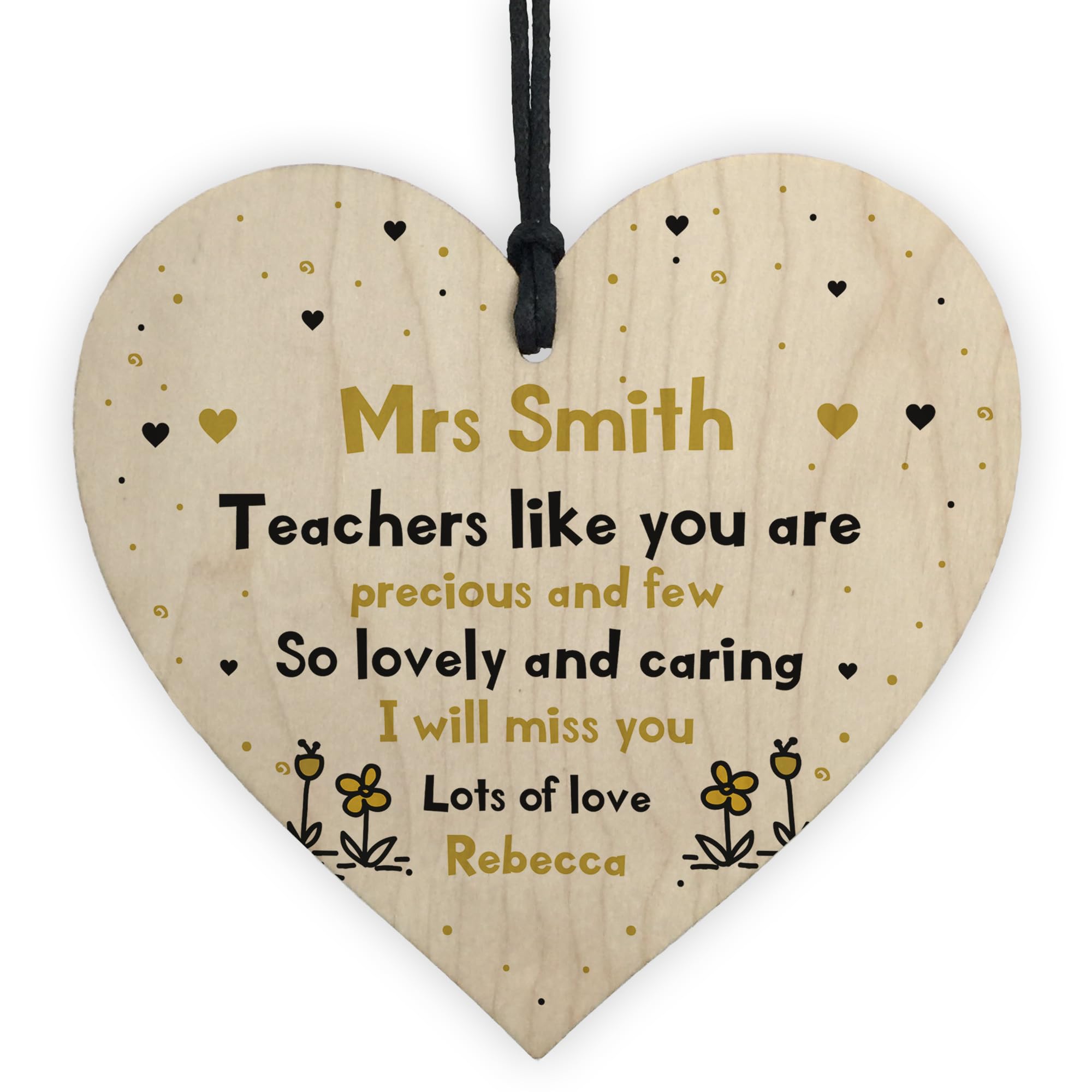 Red Ocean Teachers Precious & Few PERSONALISED Thank you Best Teacher Leaving Gift