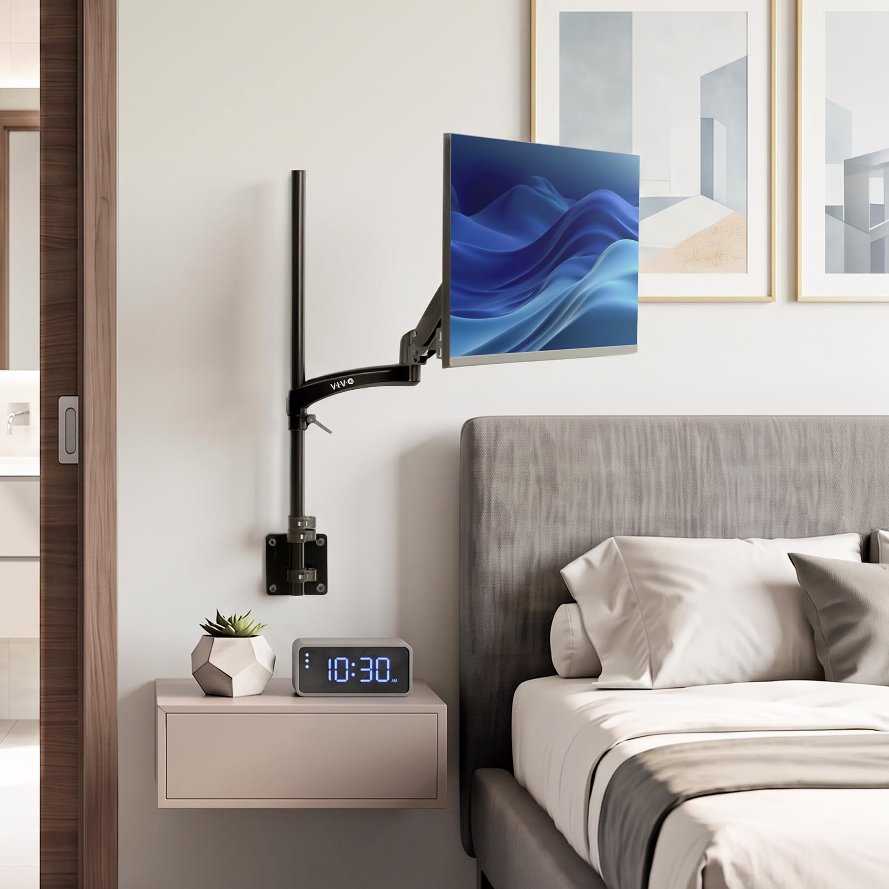 VIVO STAND-V1WF Monitor-Boden- oder Wandhalterung für 17 bis 32 Zoll