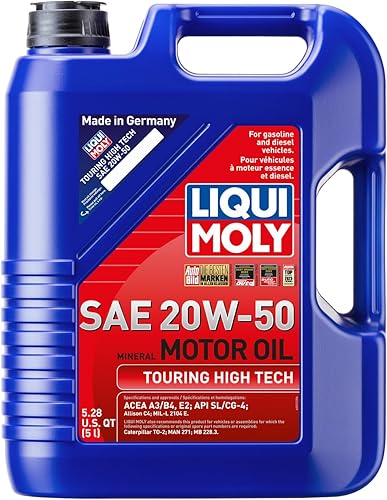Liqui Moly 20114-1255 20W-50 Touring High Tech Motor Oil - 5 litros