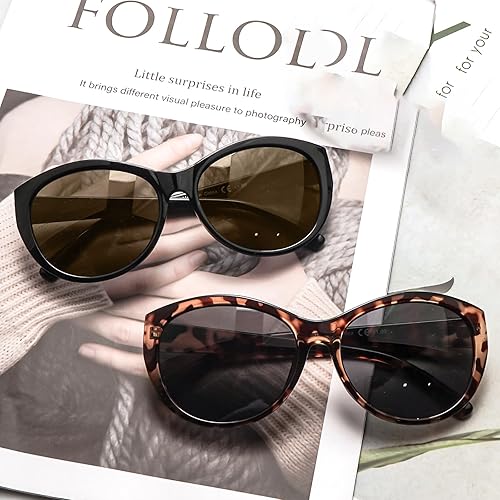 Miniatura 6 de BONCAMOR Paquete de 4 lentes de sol bifocales de lectura para mujeres y hombres, protección UV400, lentes de sol para exteriores