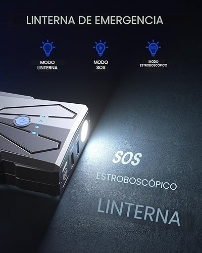 Miniatura 8 de AUTOONE Arrancador de batería de coche de 6000 A hasta todos los motores de gasolina y diésel de 12 L, arrancador de batería de automóvil, caja de