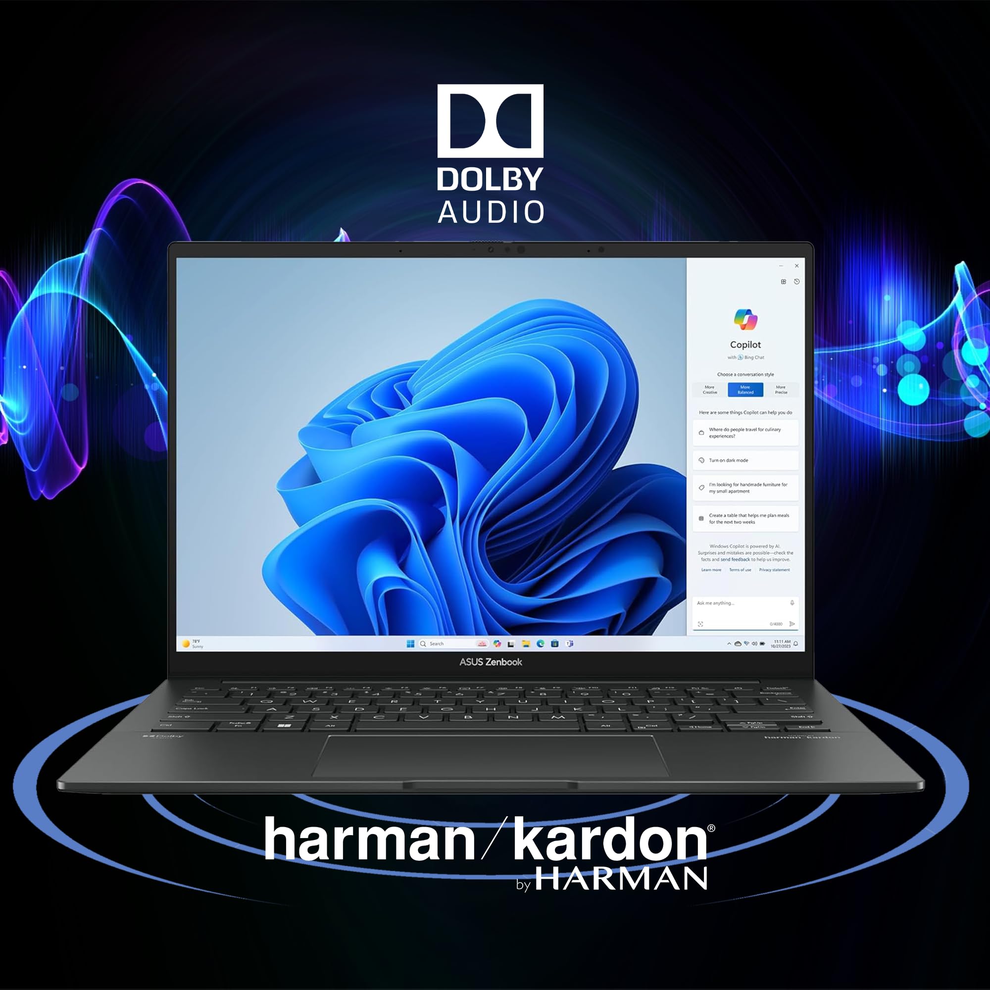 ASUS Zenbook 14 Creator Laptop 14" WUXGA Lumina OLED Touch (500nits HDR, 100% DCI-P3) Intel 16-core Ultra 7 255H (Up to 13 Tops) 16GB RAM 512GB SSD for Business Work Win11 ICP Hub w/Copilot AI