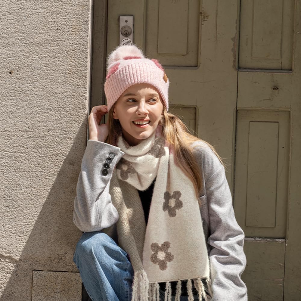 C.C Fall Winter Mulitcolored Flower Print Woven Scarf for Women - Image 5