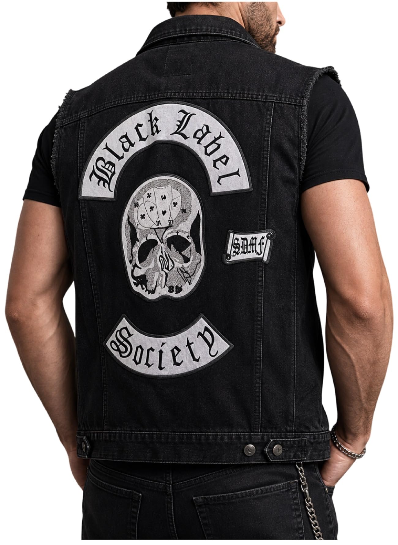 Gilet da motociclista da uomo in stile gotico, stile punk rock, Halloween, cosplay