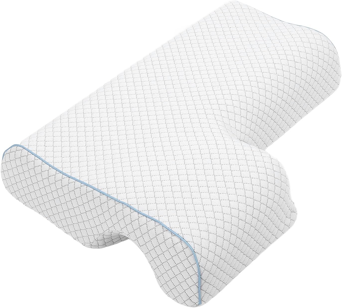Pillow with Arm Hole, Ergonomic Side Sleeper Pillow, Slow Rebound Memory Foam Arm Hole Pillow for Comfortable Night Sleep, Contoured Support for Head and Neck