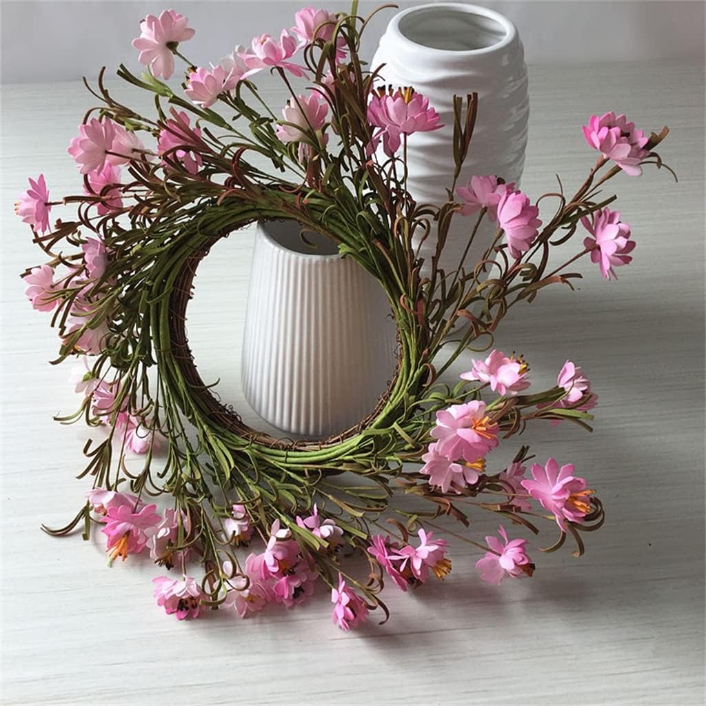 46cm Simulated Daisy Wreath for Holiday Decoration and Door Hanging(E)