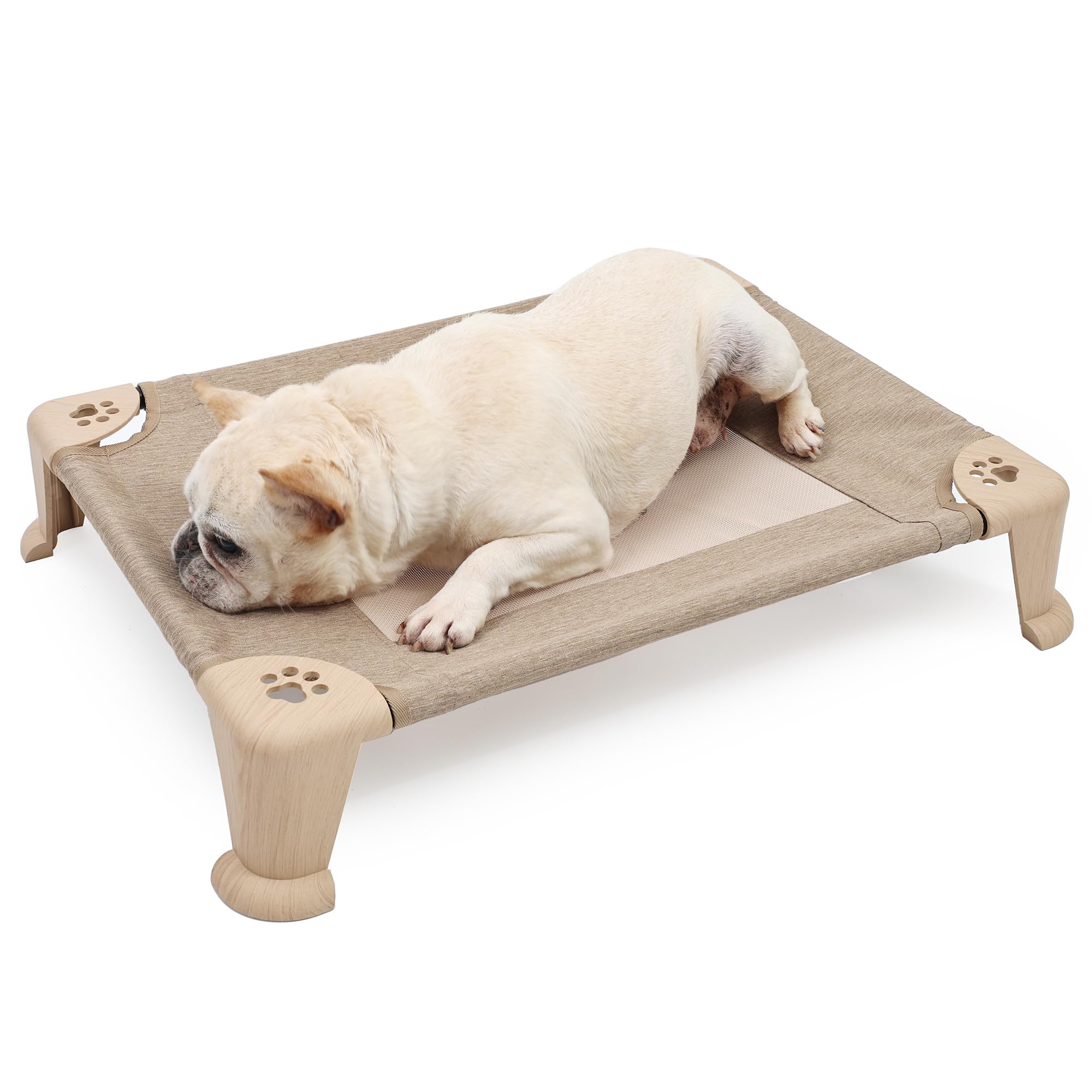 Cama elevada plegable para perros, cuna elevada para mascotas con malla transpirable, pies antideslizantes, resistente a la humedad, cama lavable para mascotas para perros medianos y grandes