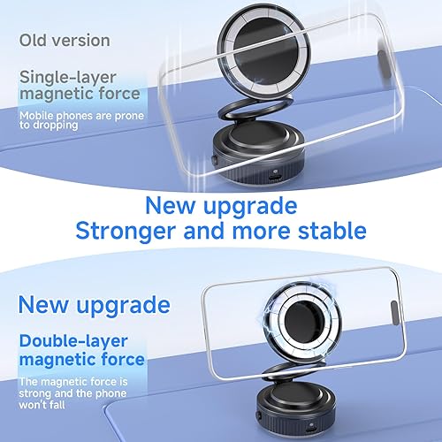 Miniatura 4 de Soporte magnético para teléfono de automóvil al vacío, rotación de 360 y ajuste de 540, ajuste universal para todos los vehículos y teléfonos
